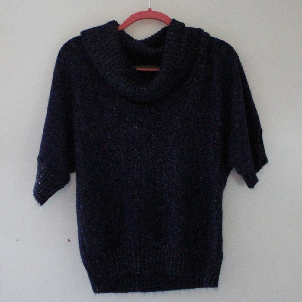 Sparkly Cowl Neck Sweater Size XL